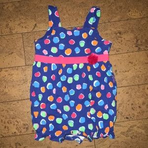 Le top Sz 9m blue w/ multi color dots